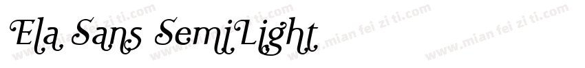 Ela Sans SemiLight字体转换